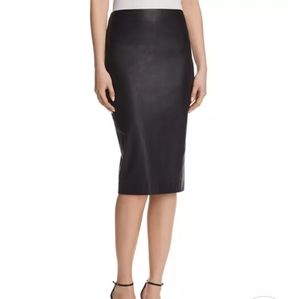 BNWT Theory lamb leather pencil skirt size 0